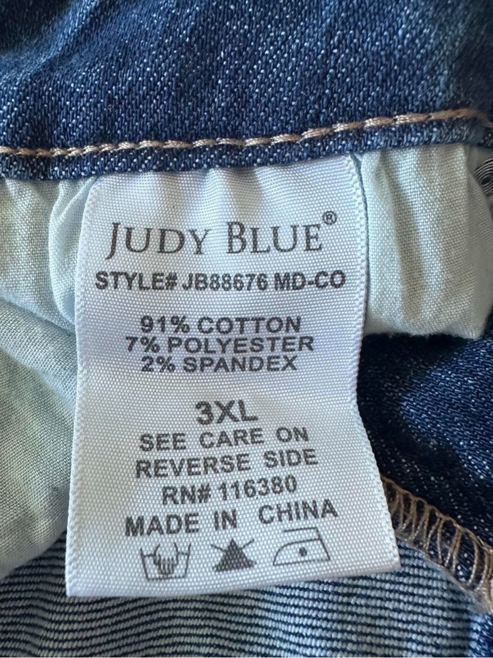 Judy Blue 3XL Wide Leg Crop Stretch Denim Overalls Plus Size Raw Hem Cottagecore - Picture 7 of 7